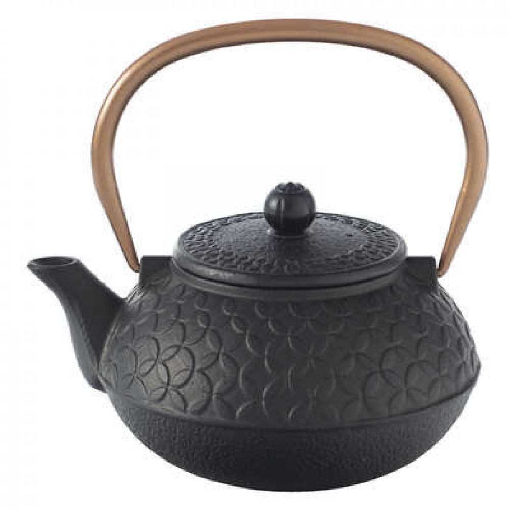 Nagano cast iron teapot, 1000ml, black, with strainer