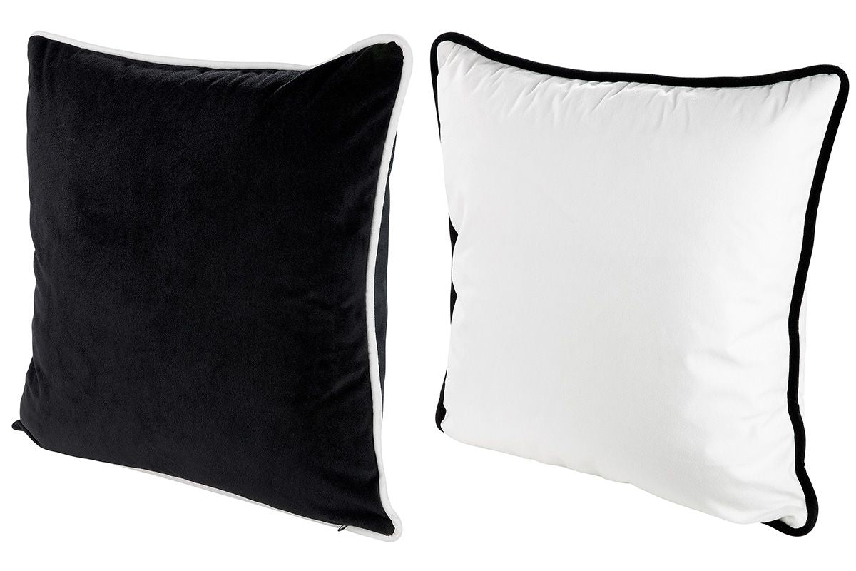 Stoffen kussen Visione zwart wit 45x45