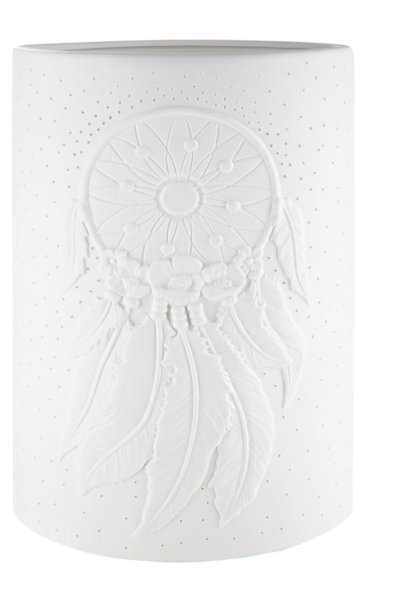 Porzellan Lampe Traumfänger Höhe 28cm