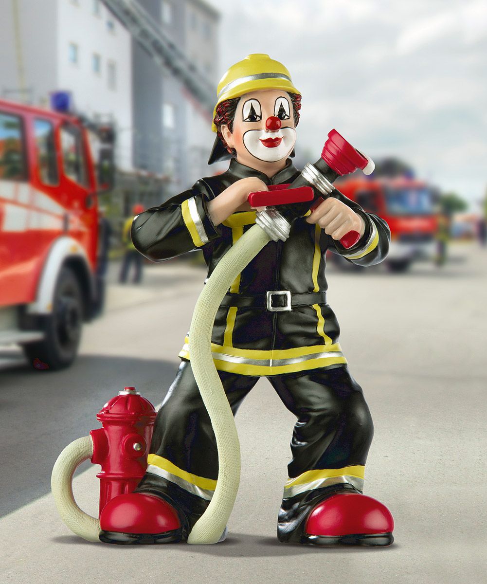 Gildeclown Figur Florian der Feuerwehrmann Clown