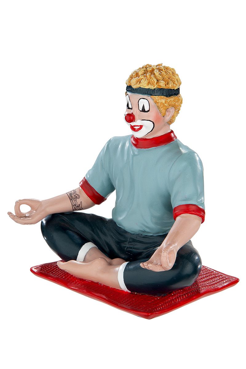 Handgefertigtes Unikat Clown Yoga von GildeClowns - 6.5x10x10cm