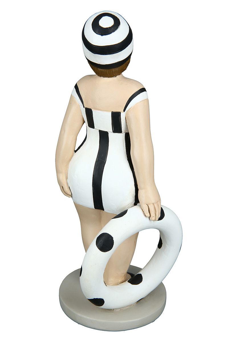 4tlg Maritime Strandschönheiten, 20,5cm Kunstharz Figuren auf Base