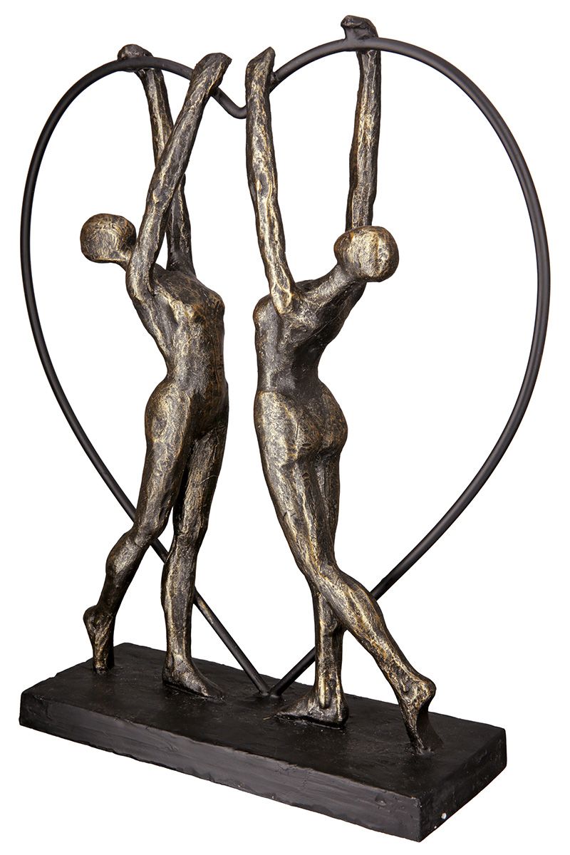 Poly Skulptur 'two women' mit Spruchanhänger Handgefertigte Dekoration für Romantiker und Verliebte