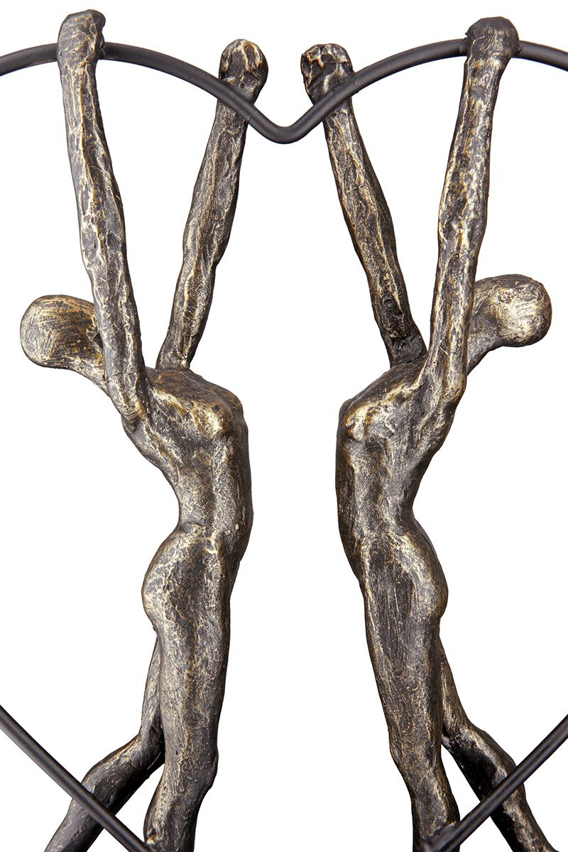 Poly Skulptur 'two women' mit Spruchanhänger Handgefertigte Dekoration für Romantiker und Verliebte