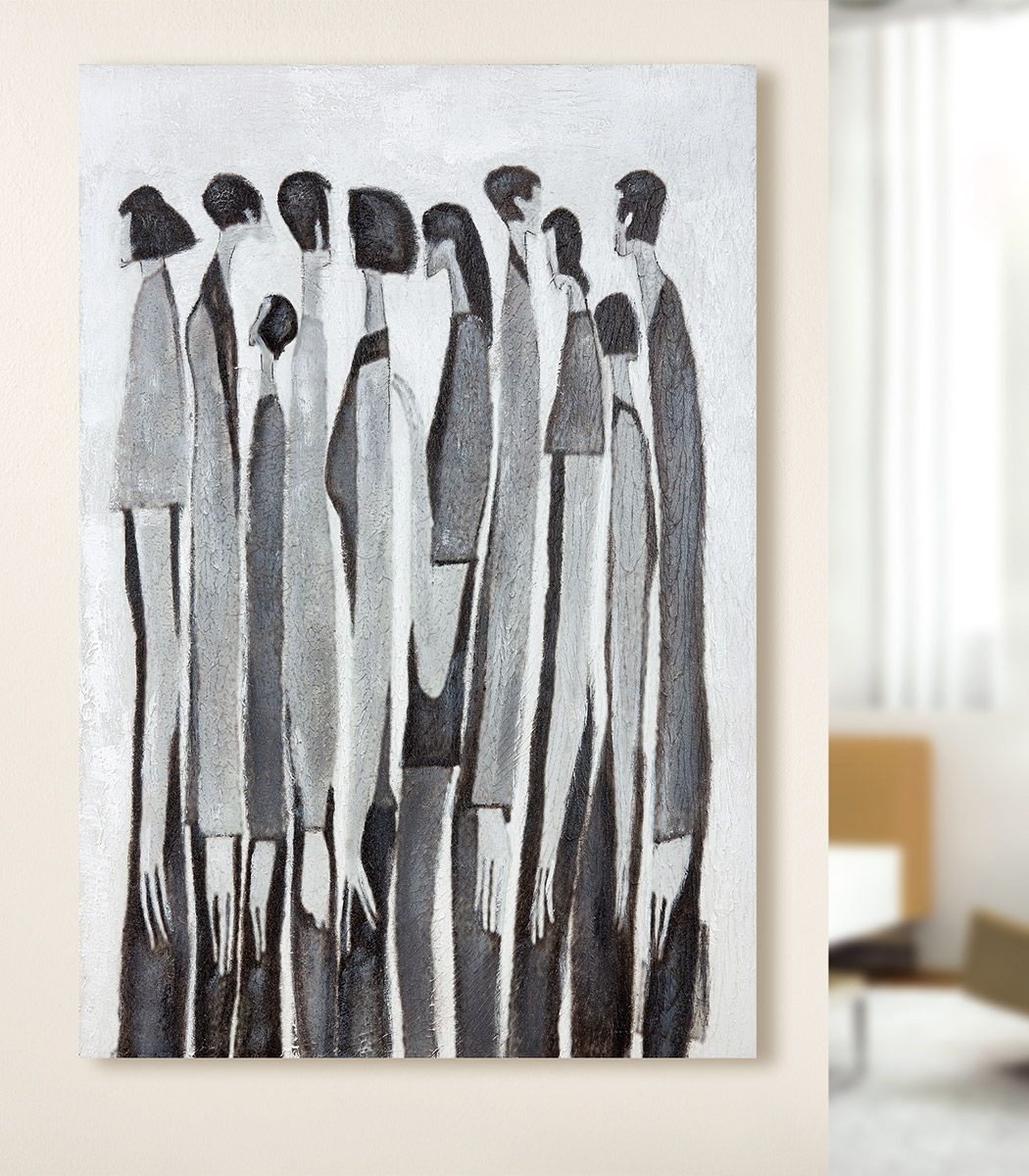 Foto schilderij Melancholie hand geschilderd op canvas