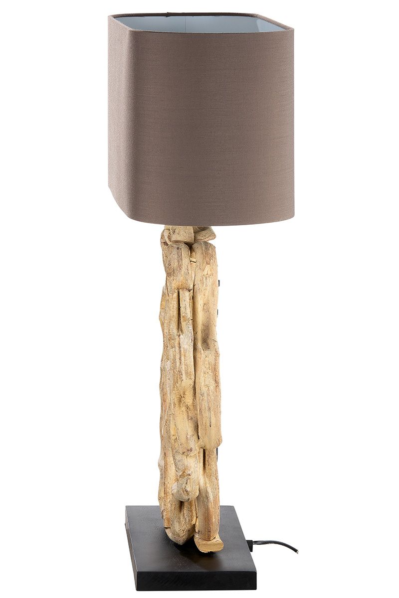 Handgefertigte "Circle of Roots" Lampe - Ein Kunstwerk aus Licht und Holz von Gilde