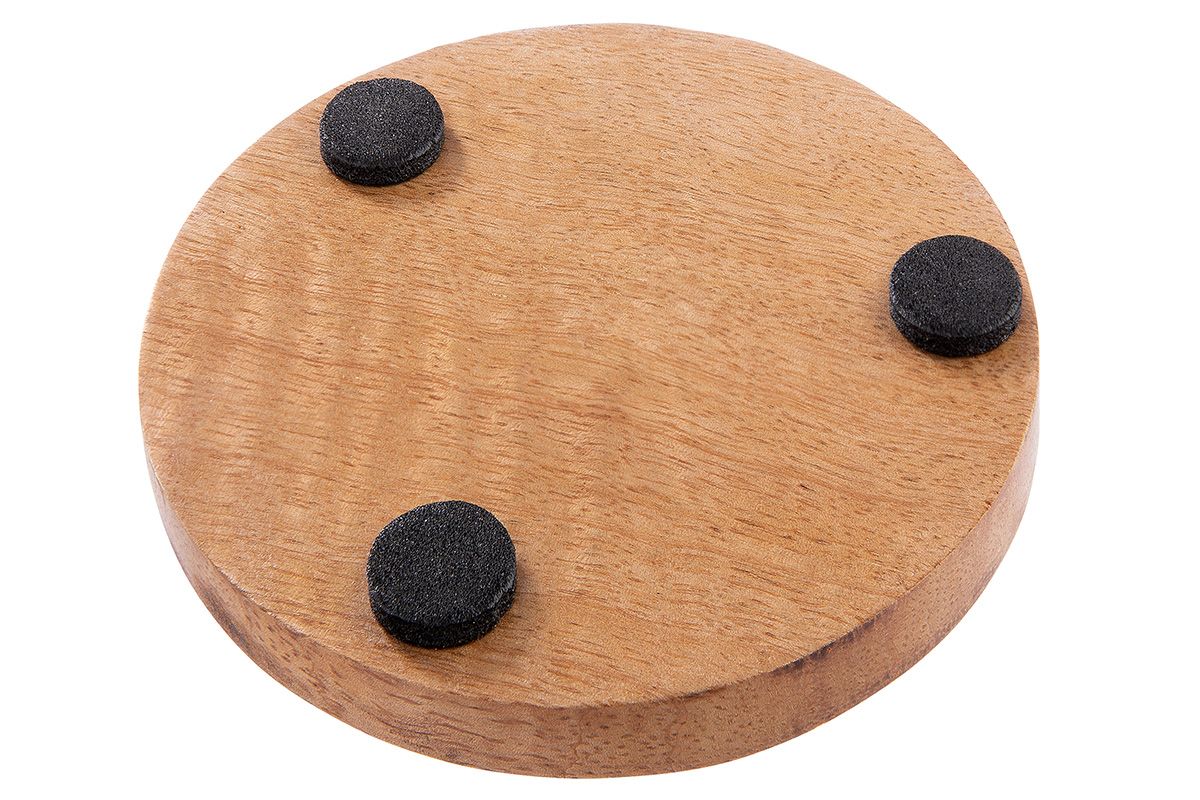 8tlg. Camping-Untersetzer mit Sprüchen - Set aus 4 runden Mangoholz-Untersetzern für den perfekten Camping-Genuss