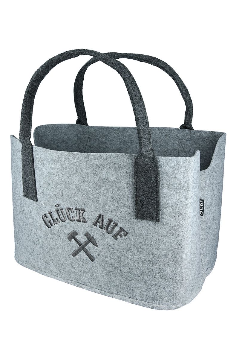 Environmentally friendly felt bag in a set of 2 – Glück Auf Shopper Ruhrpott