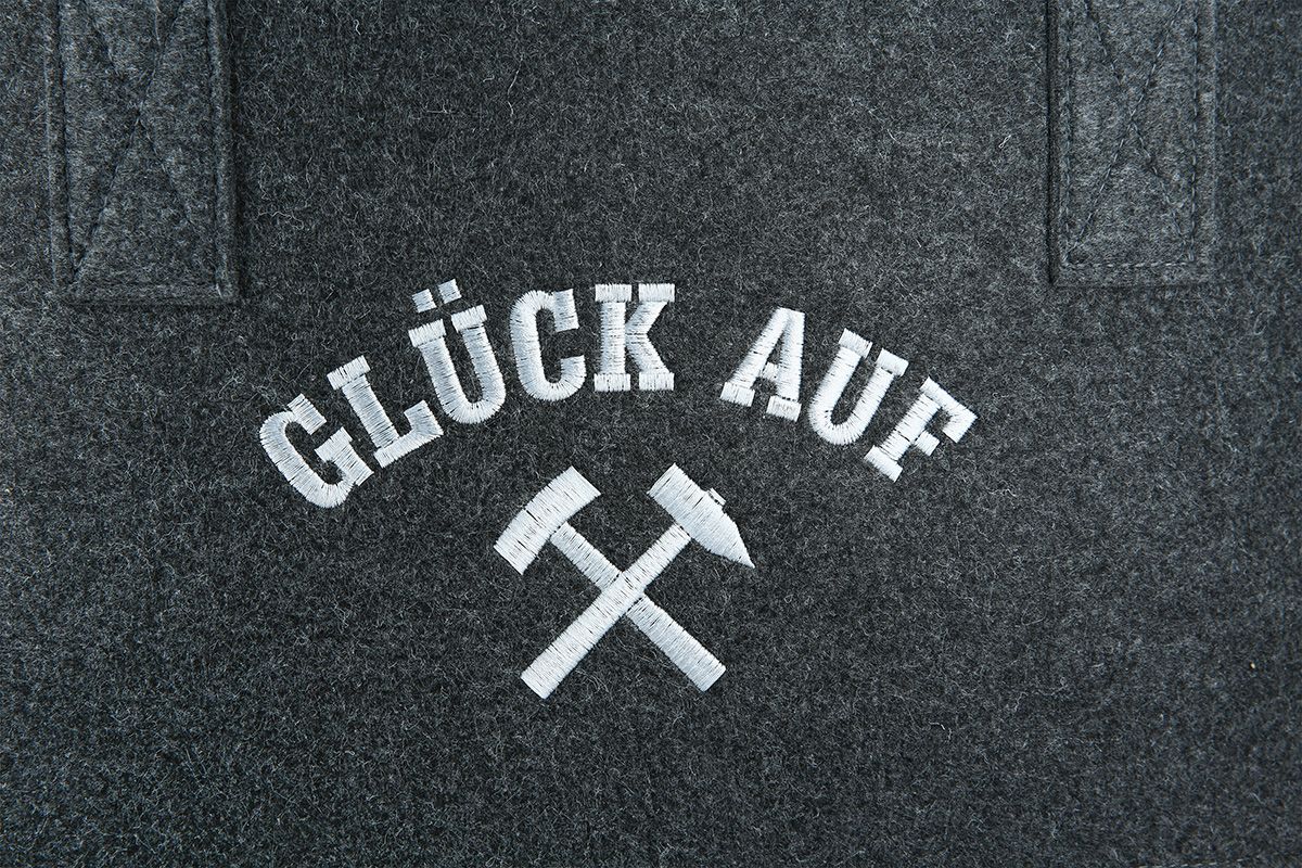Environmentally friendly felt bag in a set of 2 – Glück Auf Shopper Ruhrpott