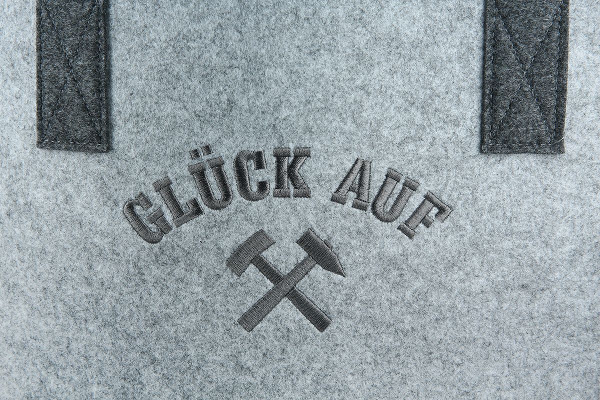 Environmentally friendly felt bag in a set of 2 – Glück Auf Shopper Ruhrpott