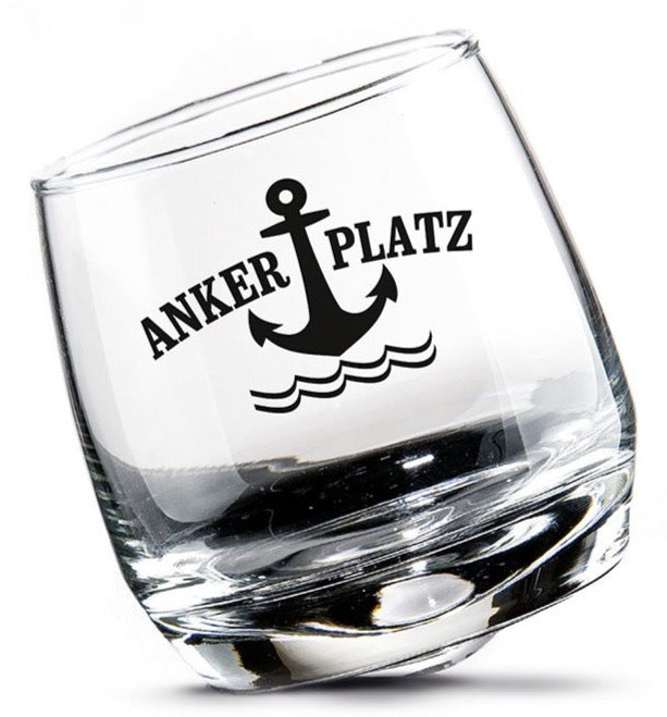 Küstenliebe 2er Set Maritime Wackelgläser Mit Anker – Whisky-Gläser In Geschenkbox