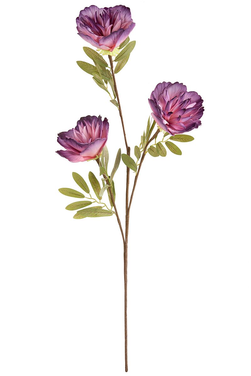 3er Set Kunstblume Foam Flower Violi lila Höhe 80cm