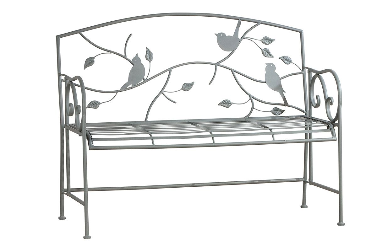 Vogelsang Gartenbank in Hellgrau – Klappbar, für 2 Personen