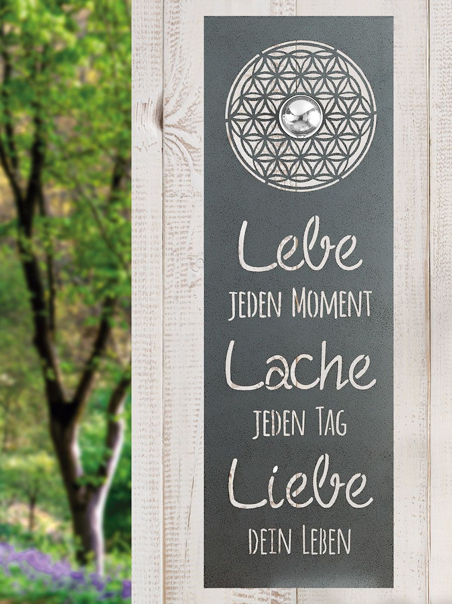 Metal relief wisdom flower of life with wisdom and stainless steel ball