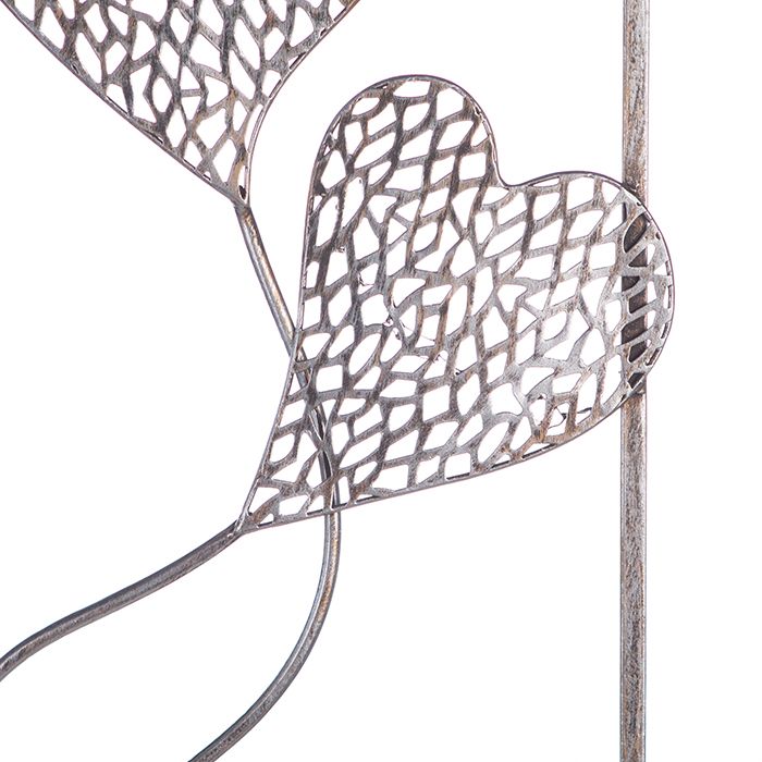 Romantisches Wandrelief-Set 2 Purley Hearts aus Metall in Antikfinish von GILDE