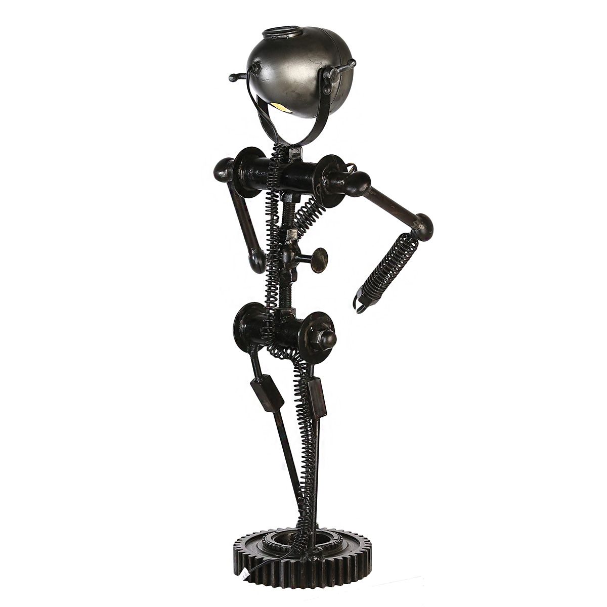 Stehlampe RoboLumen Noir Design Roboter Vintage