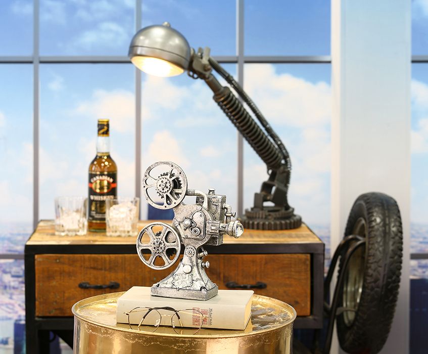 Skulptur Steampunk Camera aus Poly Höhe 23cm