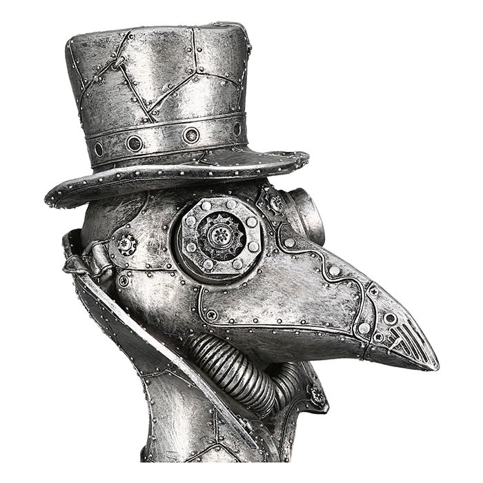 Poly Skulptur Steampunk Crow Krähe Höhe 23cm