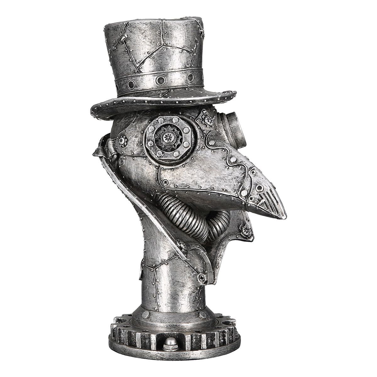 Poly Skulptur Steampunk Crow Krähe Höhe 23cm