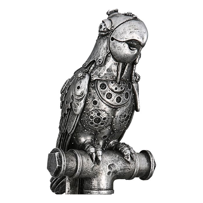 Poly Skulptur Steampunk Parrot Papagei Höhe 30.5cm