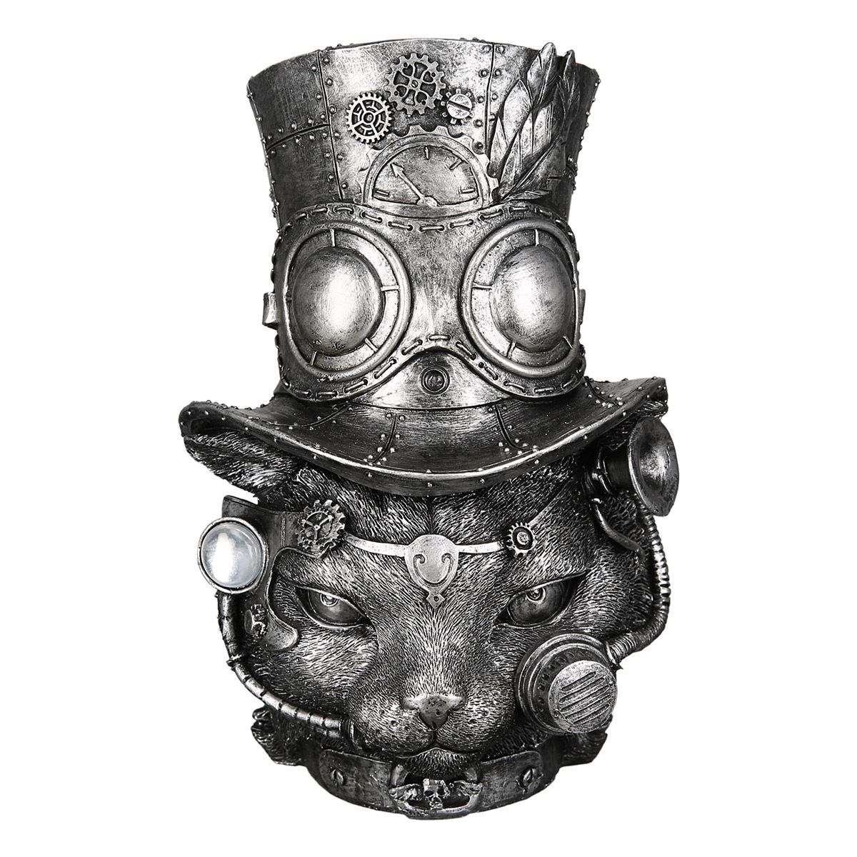 2er Set Poly Skulptur Steampunk Tom Cat Tom die Katze Höhe 22.5cm