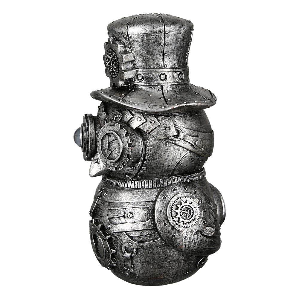 2er Set Poly Skulptur Steampunk Owl die Eule Höhe 23cm
