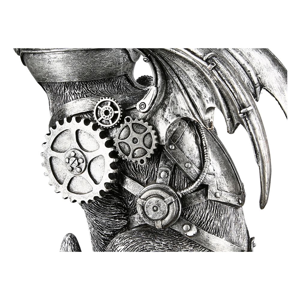 2er Set Poly Skulptur Steampunk Cat Katze Höhe 24cm