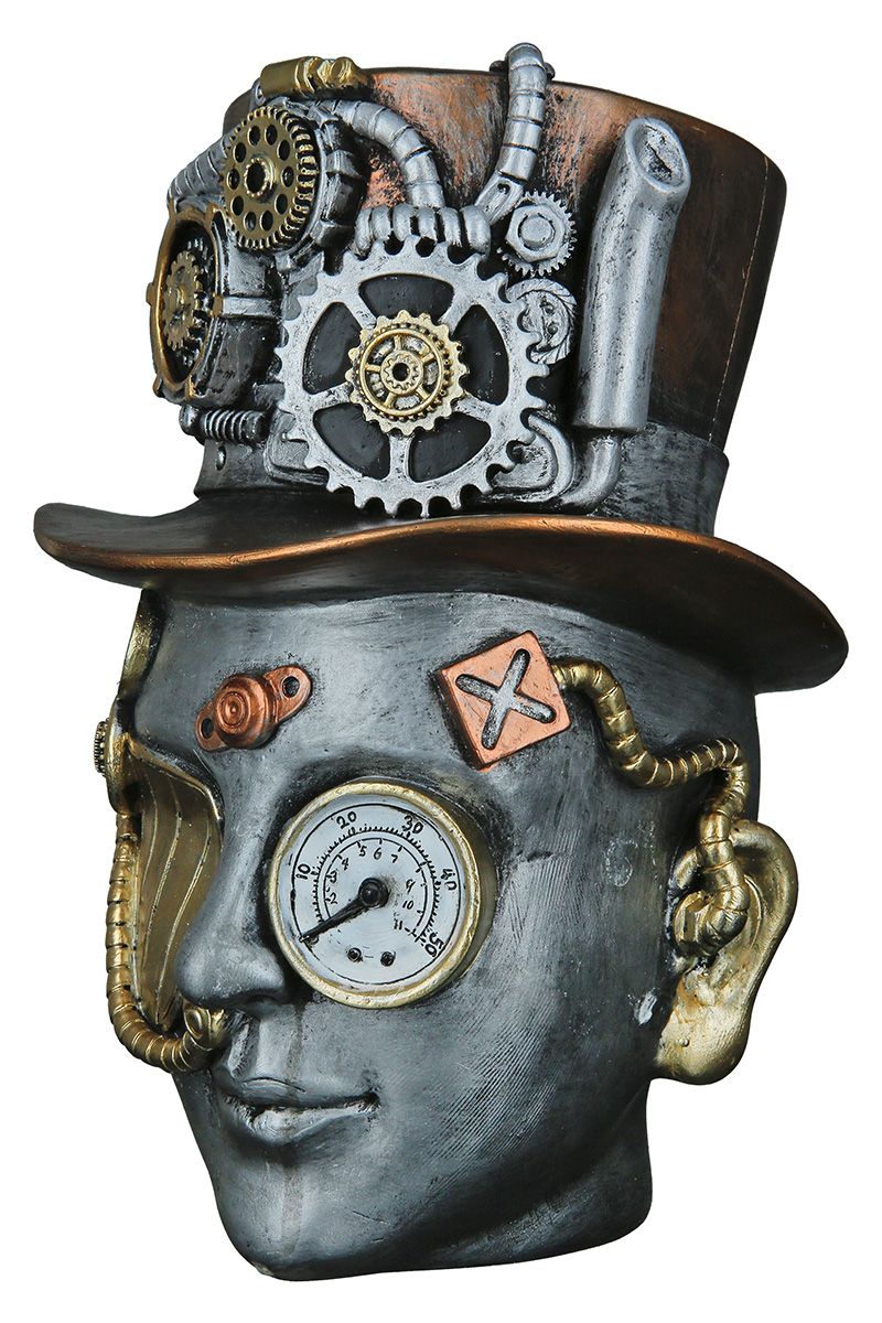 Poly Skulptur Steampunk Female Höhe 20cm