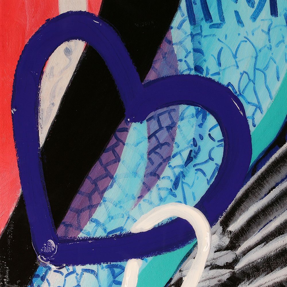 Bild Street Art Lady mit Lolly bunt 70x100cm