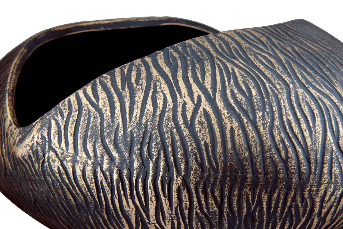 Keramik Deko Schale Pflanzschale Tigre Höhe 12cm