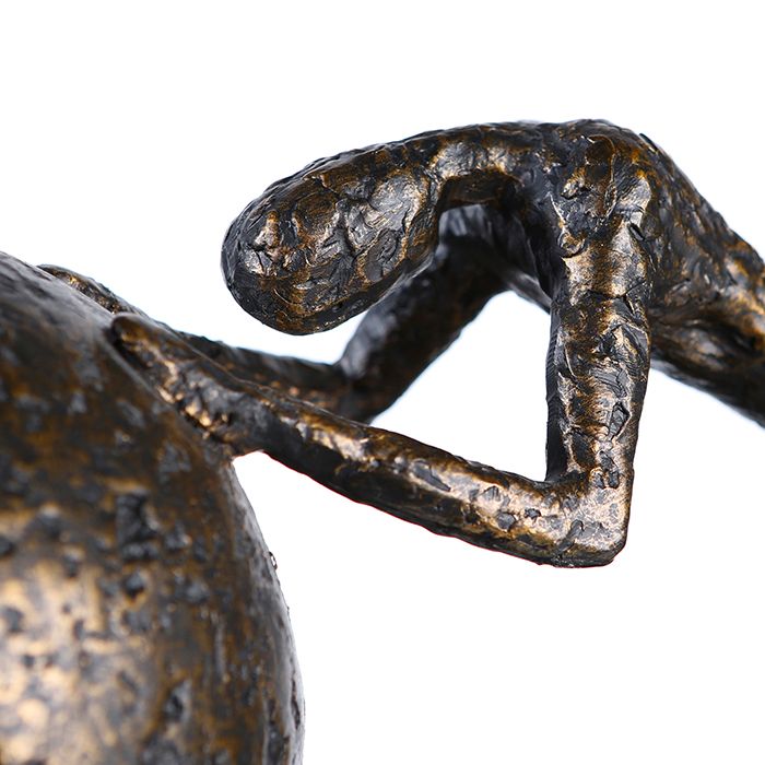 Skulptur ERFOLG bronzefarben mit Spruchanhänger