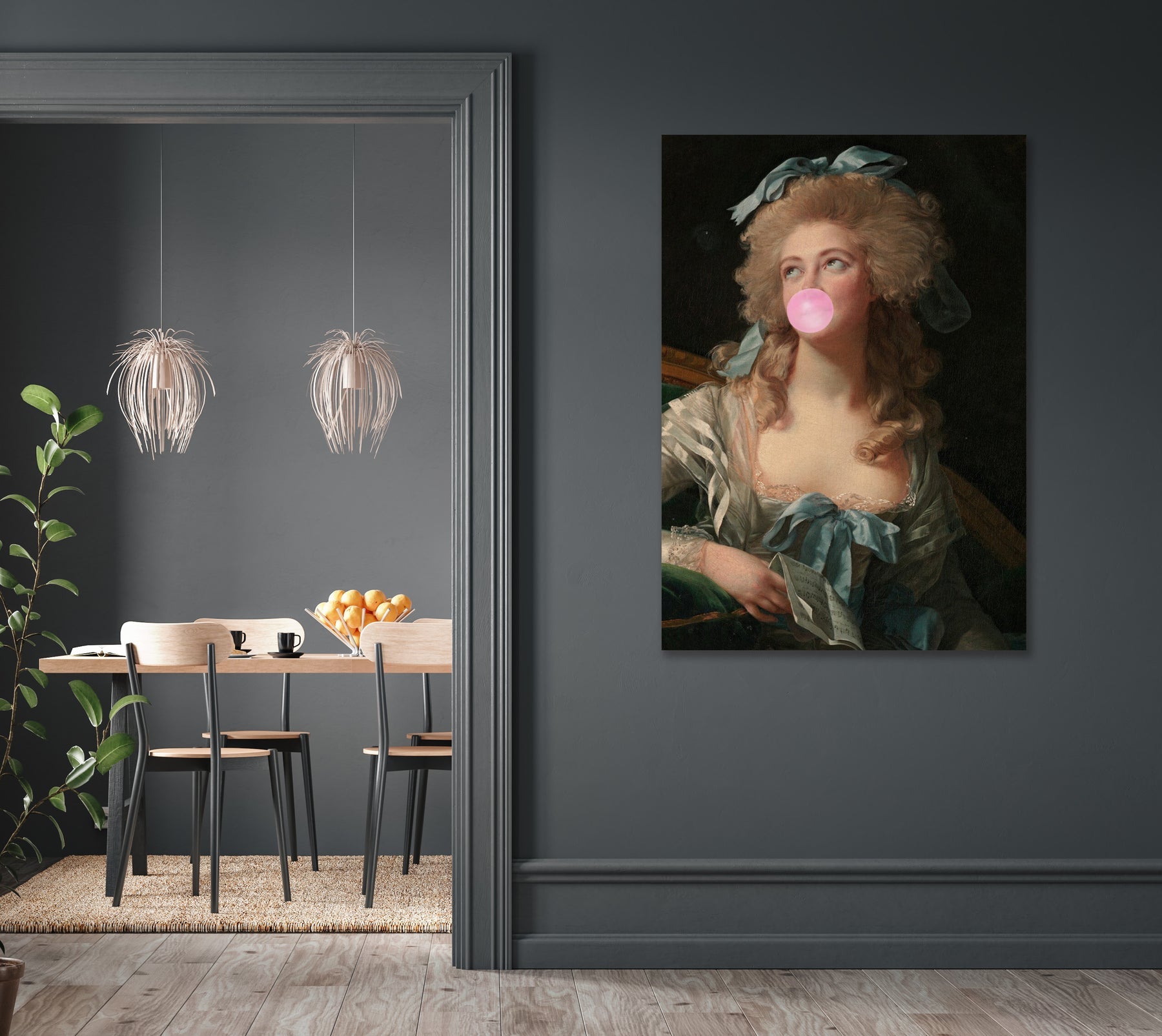 Chewing Gum Madam: Premium-Qualität Gemälde für ein Museumserlebnis zu Hause