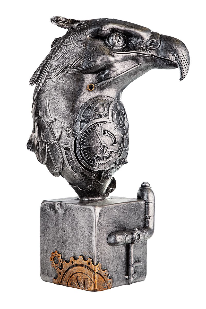 Set Poly Skulptur Steampunk Eagle Adler Höhe 27cm