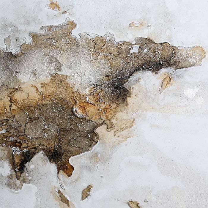 Bild Weltkarte braun/grau/weiss 150x70cm mit silbernem Glitter