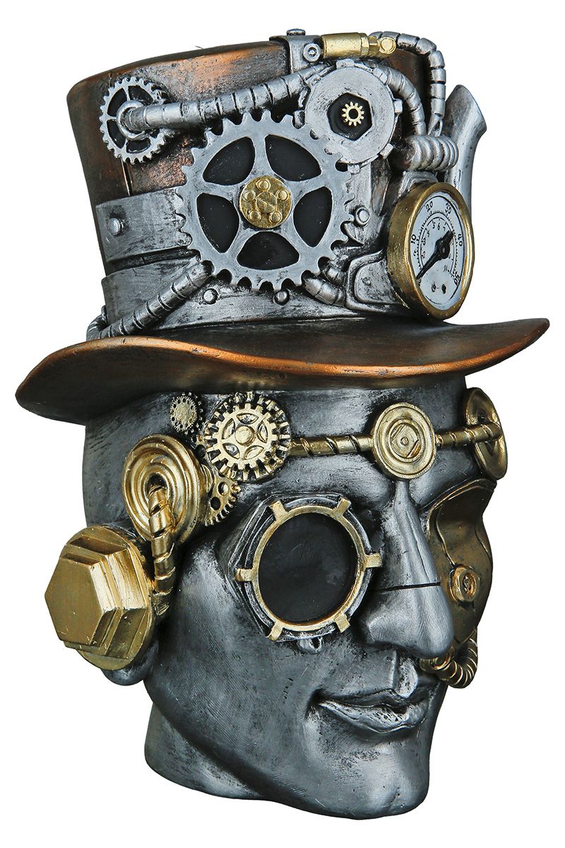 Poly Skulptur Steampunk Male Höhe 20cm