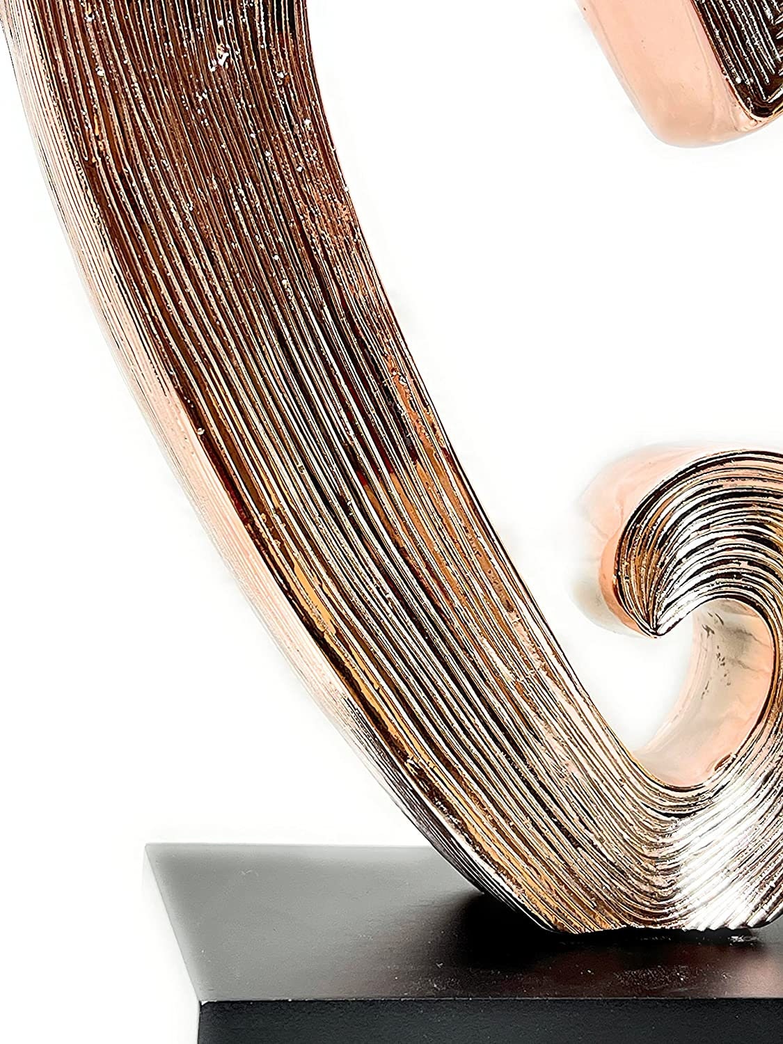 Herz Skulptur Amora kupferfarben mit Holzsockel Dekofigur 26cm