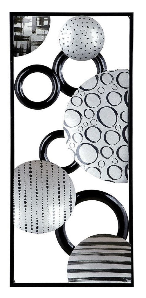 3D Wanddeko Bubble Wandschmuck Metalldeko Metallbild 90x40cm