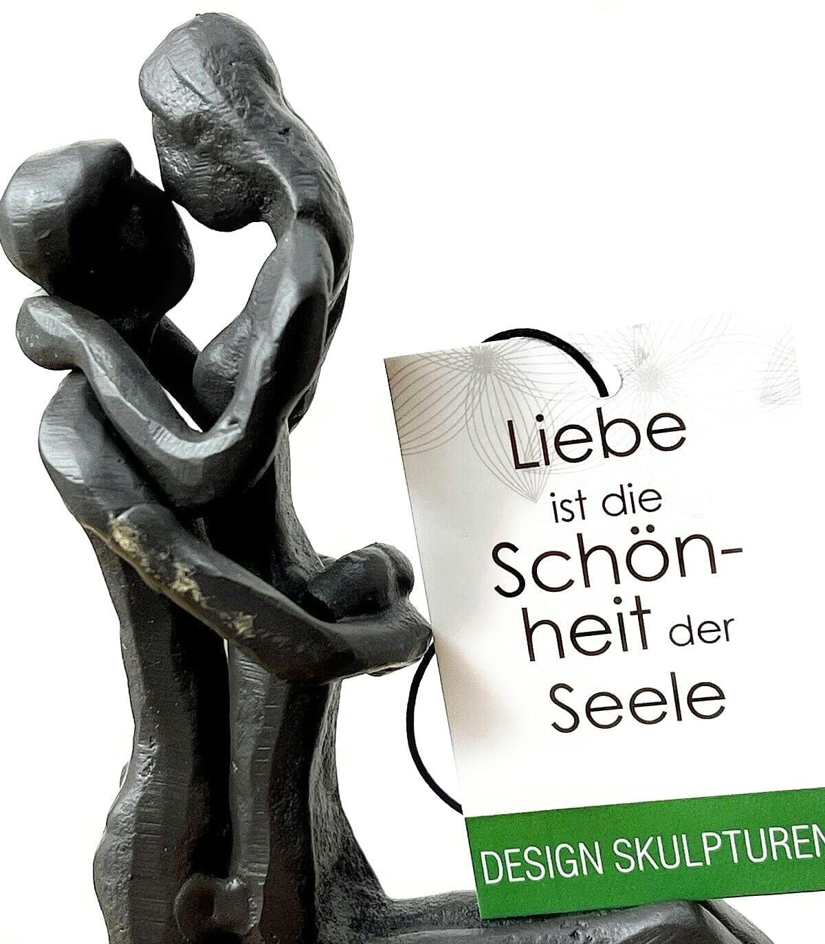 MF Design Skulptur Kissing aus Eisen brüniert Höhe 19cm Romantiker Geschenkidee