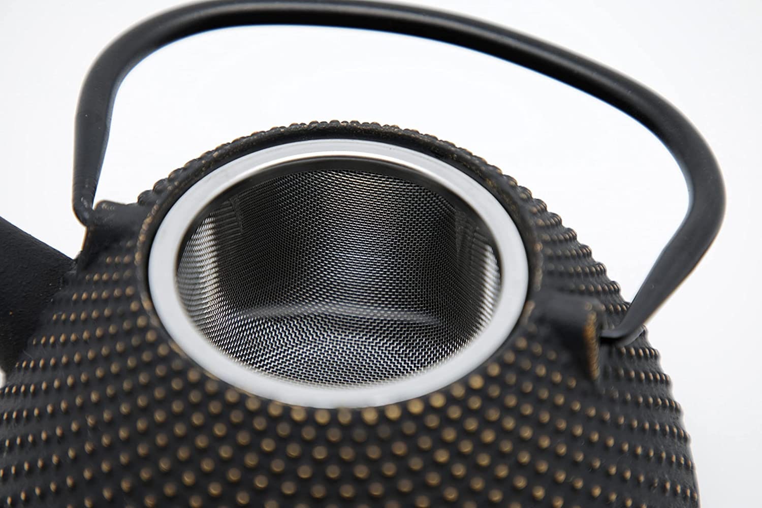 Teekanne Sendai Gusseisen 800ml Schwarz Gold mit Sieb