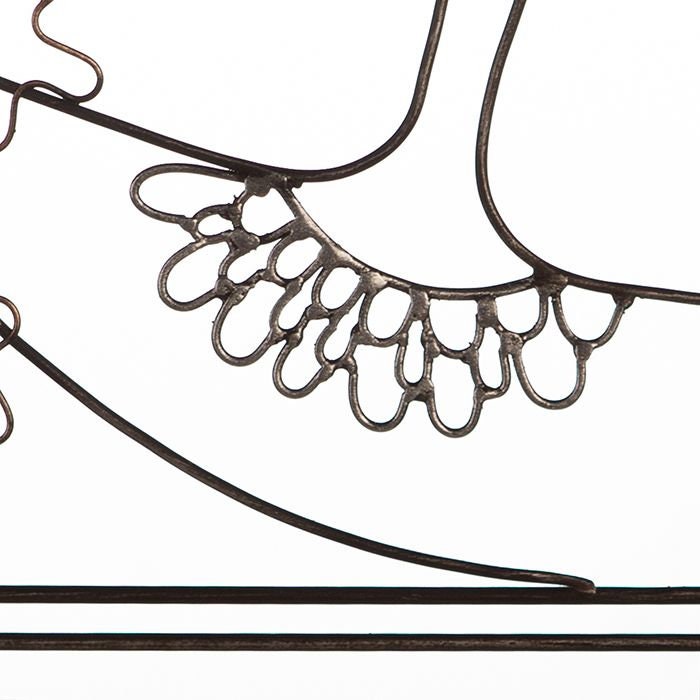 3D Wanddeko MADAME & MONSIEUR Dunkelbraun Kupferfarben Höhe 60cm