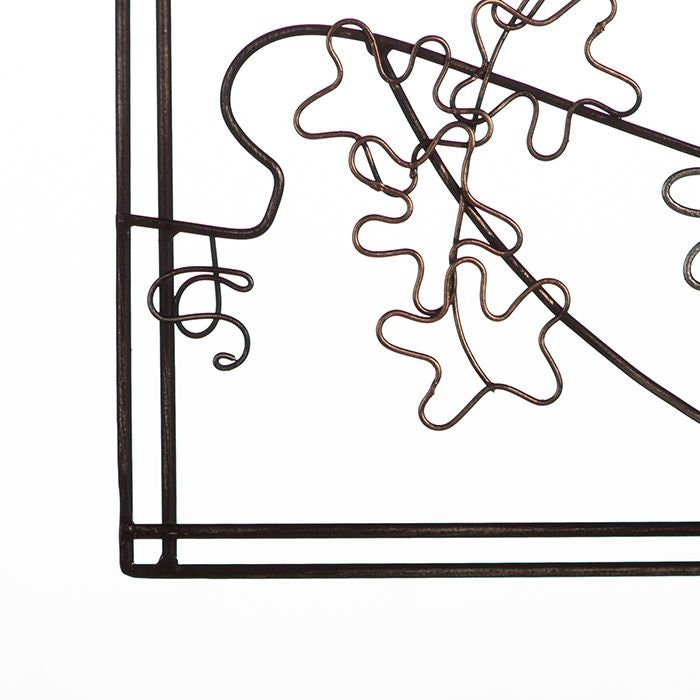 3D Wanddeko MADAME & MONSIEUR Dunkelbraun Kupferfarben Höhe 60cm