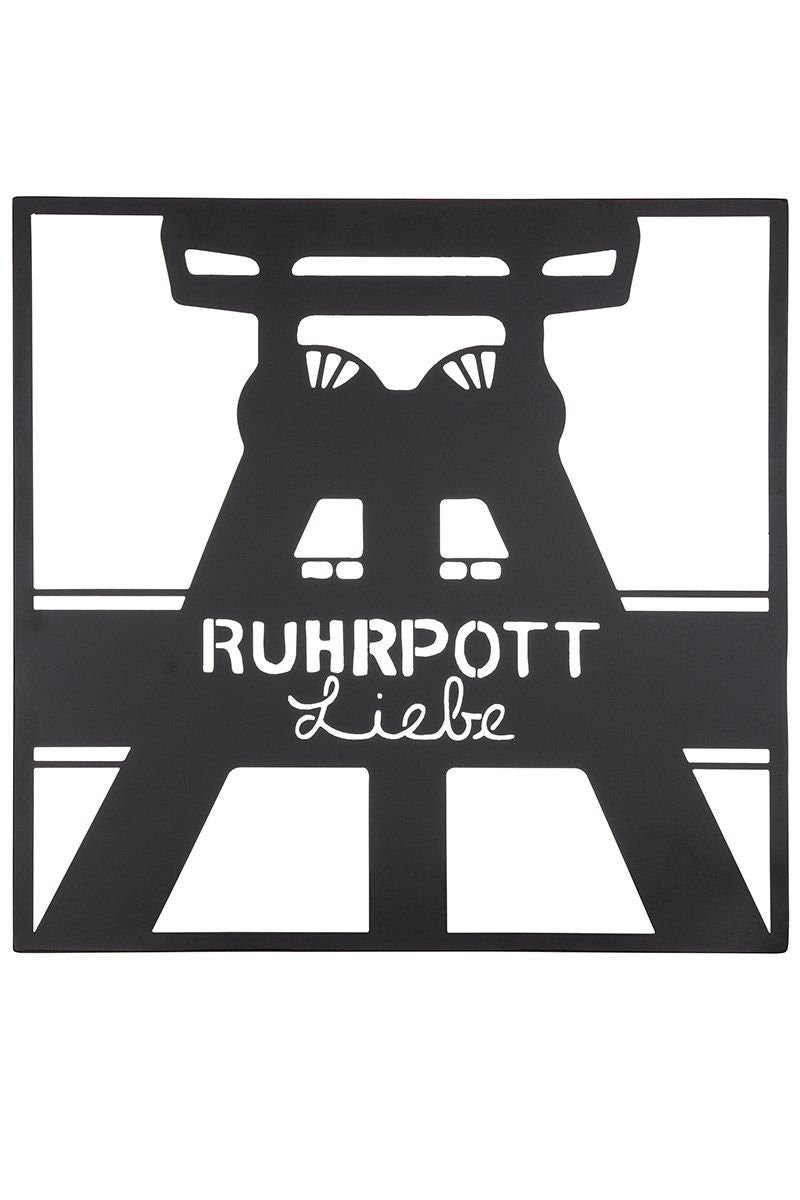 Metal wall relief Ruhrpott love 40x40cm