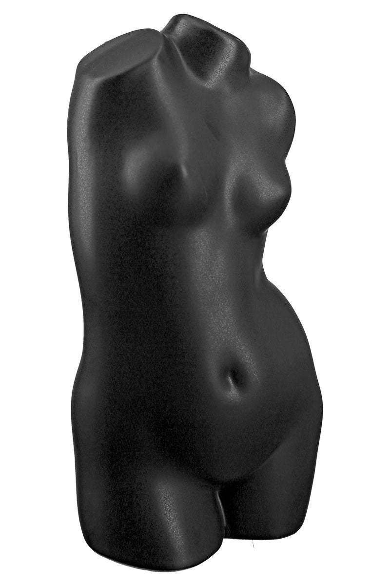 MF Keramik Vase "Black Lady" Schwarz Matt Deko Exklusive Hochwertige Vase Höhe 21cm Sexy Frauenkörper