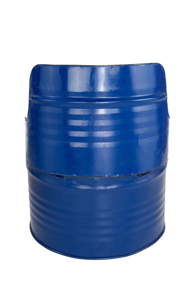 Sitztonne 'Street Art' blau oder rot Stuhl Hocker aus Metall Rückenlehne mit Graffiti-Design Sitzkissen Höhe 72cm