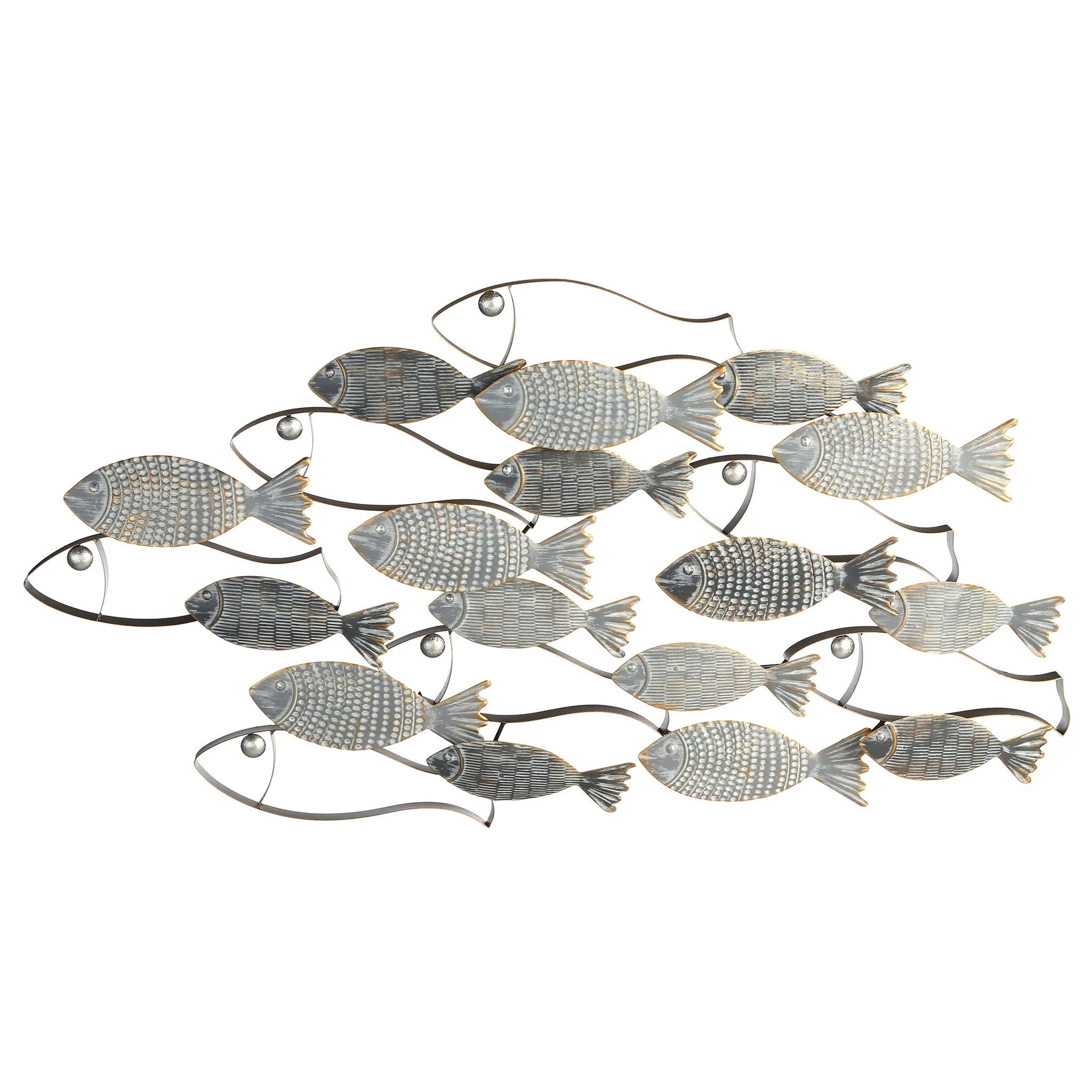 3D wall decoration object school of fish Pesce