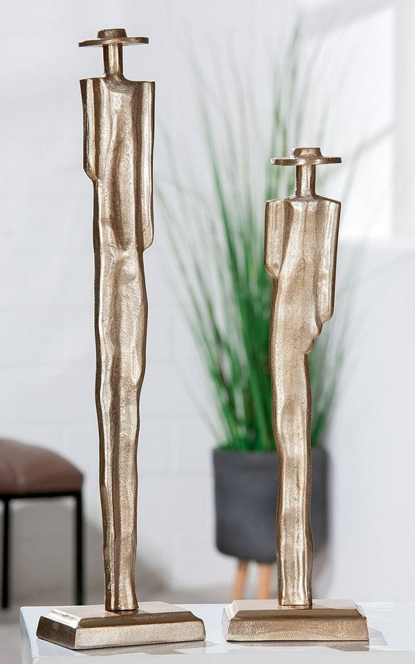 Aluminium Deko-Figur "Nostro" in champagnerfarben, verschiedene Größen, Qualitätsprodukt aus dem Hause Gilde