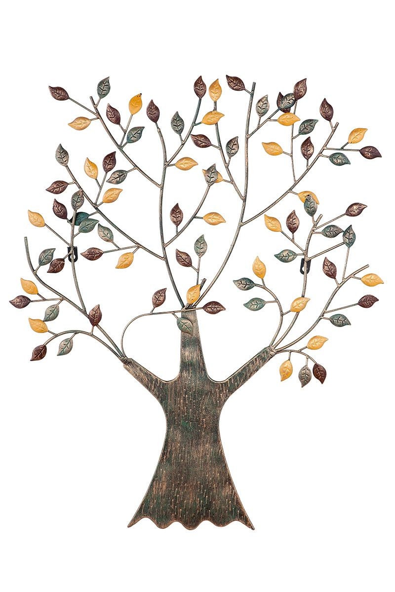 3D metal wall decoration tree of life Noble design in brown/green/gold by Gilde