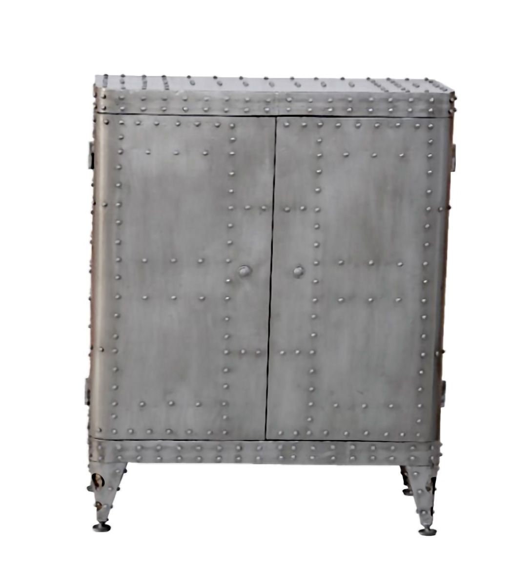 Aviation - Stylischer Metallschrank im Industriestil mit Nieten und viel Stauraum Höhe 114cm
