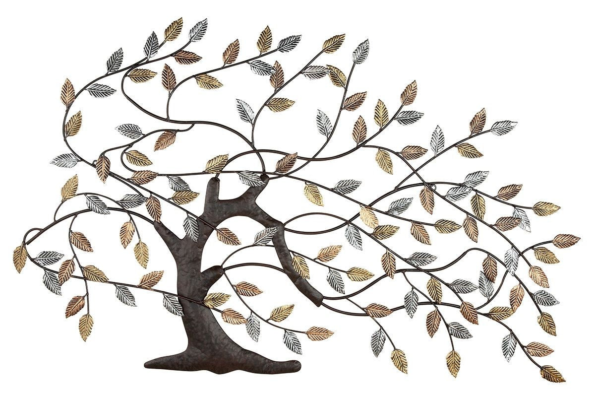 3D-Metallbild HERBSTSTURM – Handgefertigtes Kunstwerk für Wanddekoration