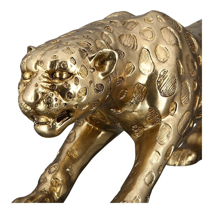 XL Figur Gepard SPEED2 goldfarben antikfinish mit Oberflächenstruktur 80cm